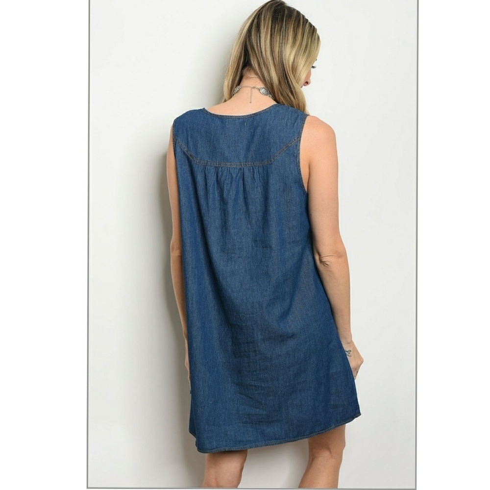 💗BLUE DENIM DRESS💗 - Picture 2 of 5